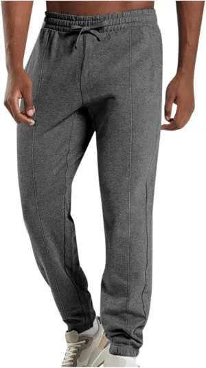 Sweatpants for Men Baggy Big and Tall Knitted Tapered Joggers Plus Size Lightweight Workout Jogging Athletic Trousers