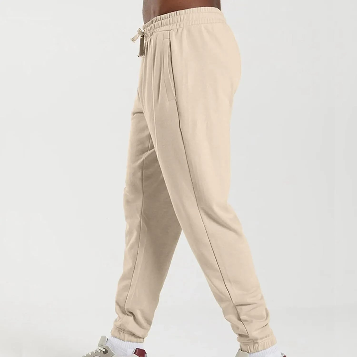 Sweatpants for Men Baggy Big and Tall Knitted Tapered Joggers Plus Size Lightweight Workout Jogging Athletic Trousers
