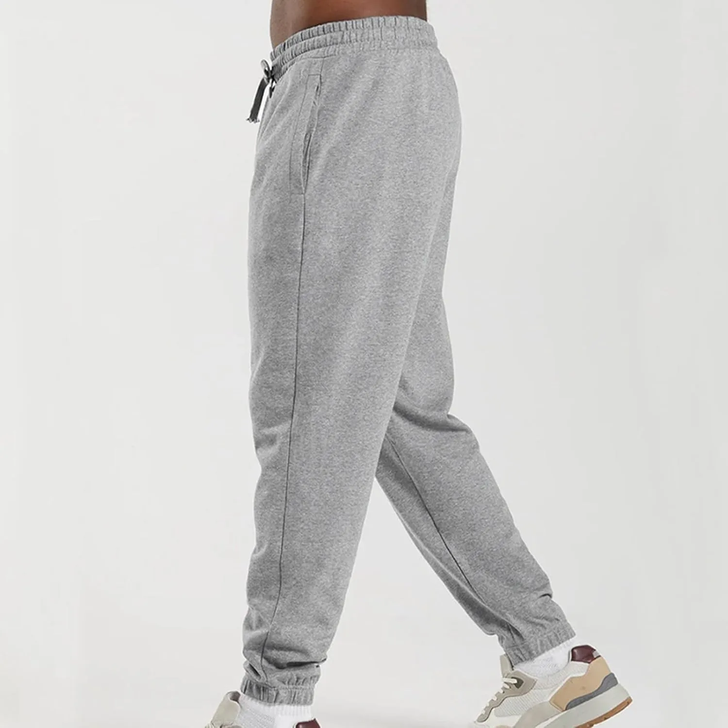 Sweatpants for Men Baggy Big and Tall Knitted Tapered Joggers Plus Size Lightweight Workout Jogging Athletic Trousers