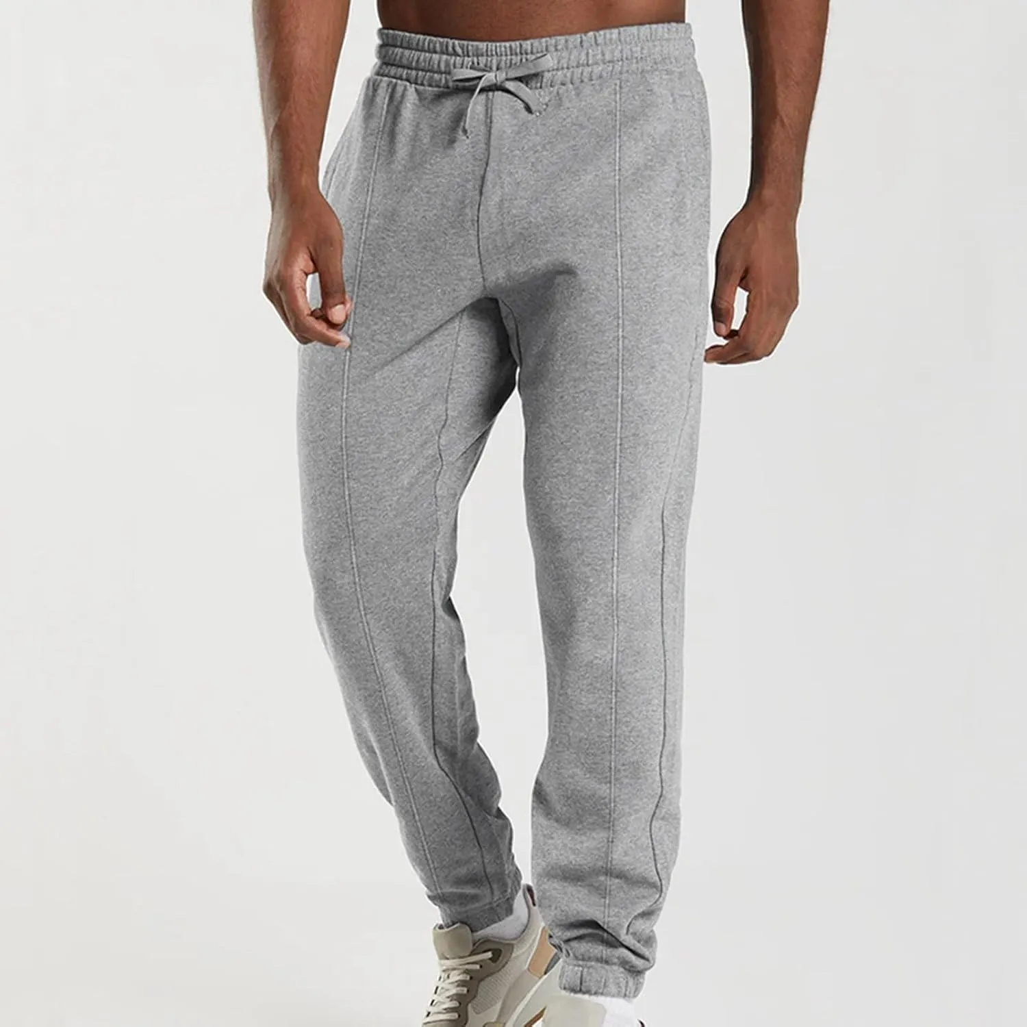 Sweatpants for Men Baggy Big and Tall Knitted Tapered Joggers Plus Size Lightweight Workout Jogging Athletic Trousers