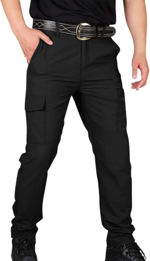 Tactic Pants for Men Water Resistant Cargo Hiking Work Pants Multi Pockets Quick Dry Ripstop Construction Trousers