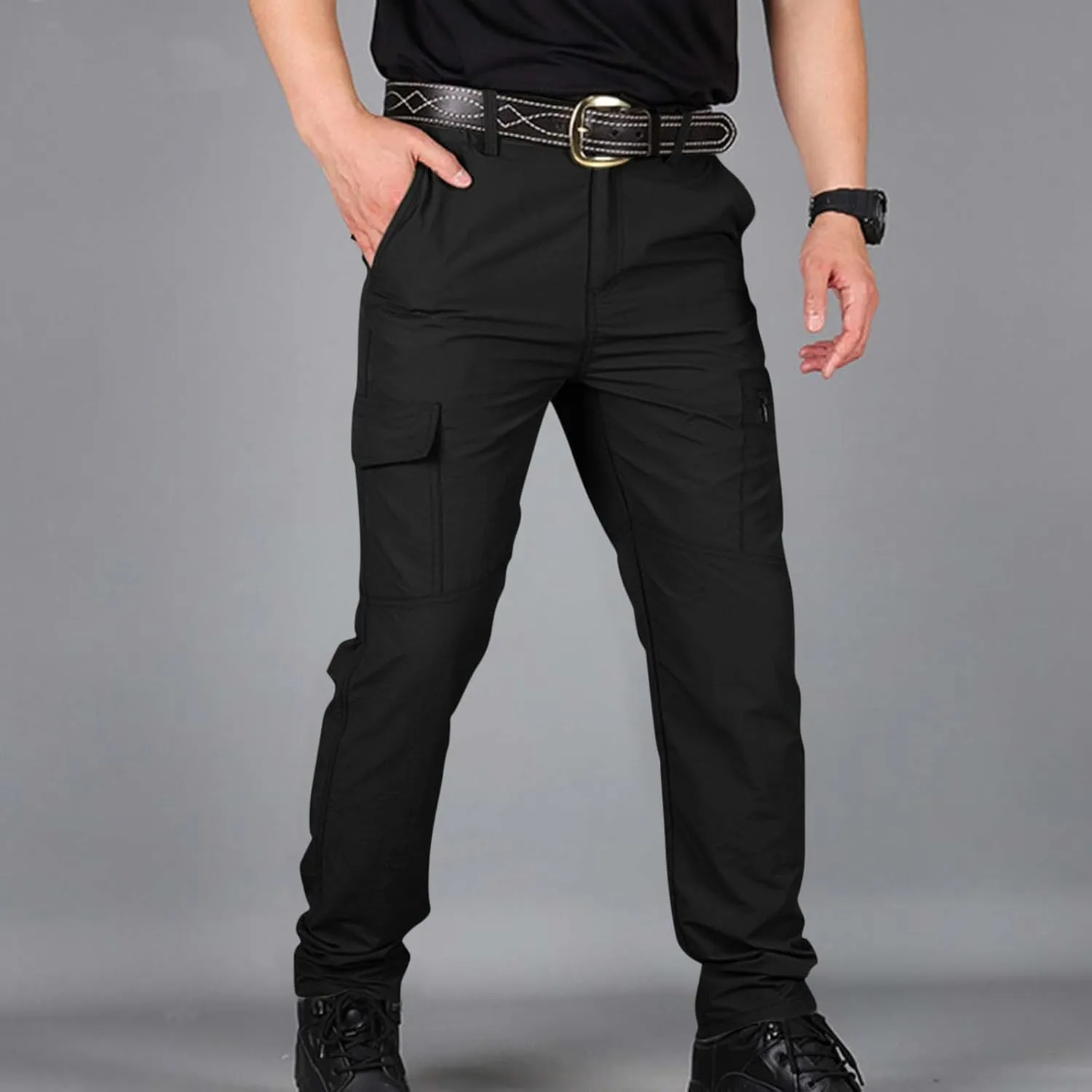 Tactic Pants for Men Water Resistant Cargo Hiking Work Pants Multi Pockets Quick Dry Ripstop Construction Trousers