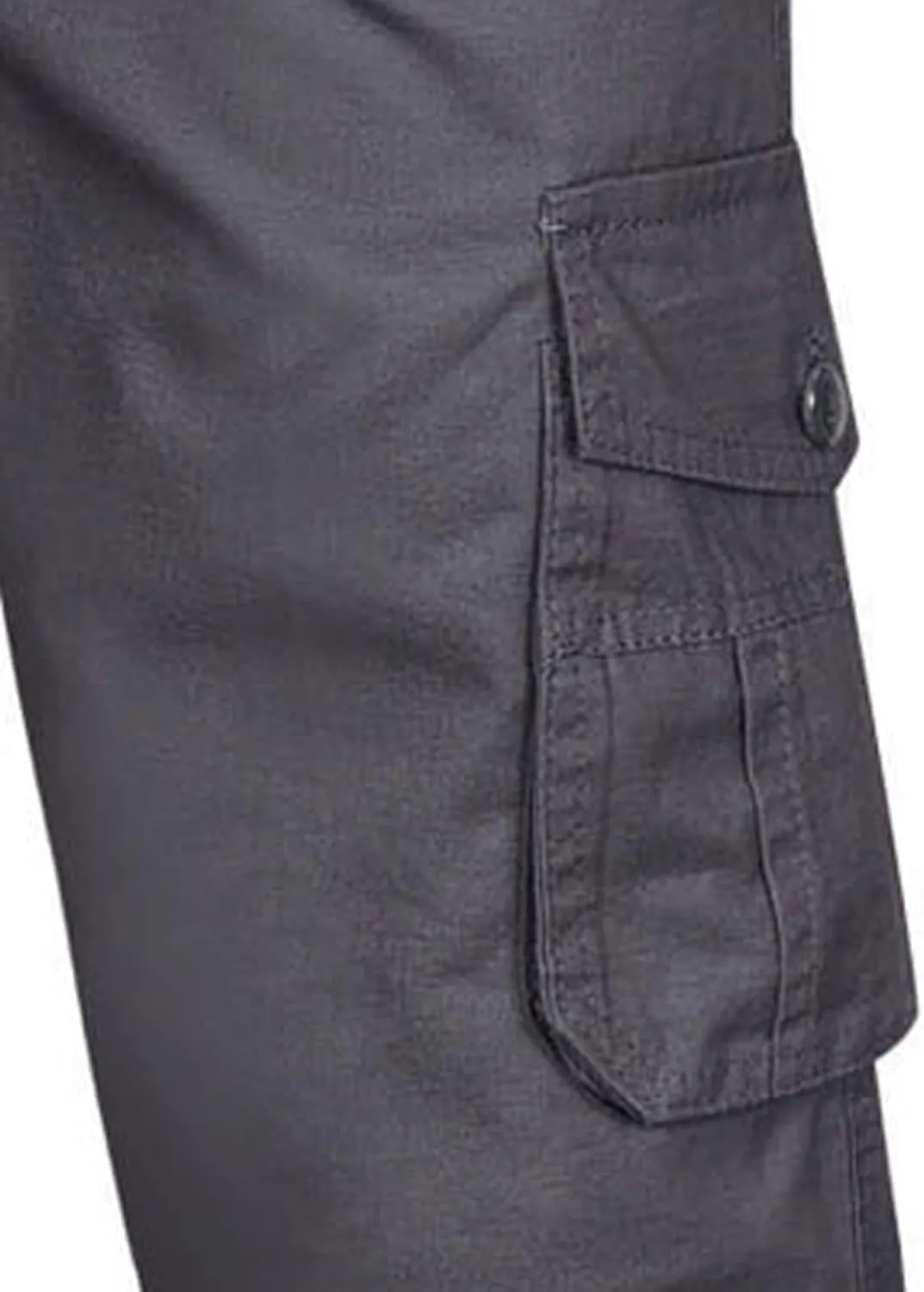 Tactical Pants for Men 2023 Elastic Waist Multi Pockets Solid Cotton Cargo Pants Causal Straight Tooling Trousers