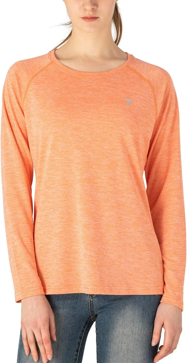TBMPOY Women's UPF 50  Sun Protection Long Sleeve Shirts SPF Lightweight Hiking Running Fishing Outdoor Tops