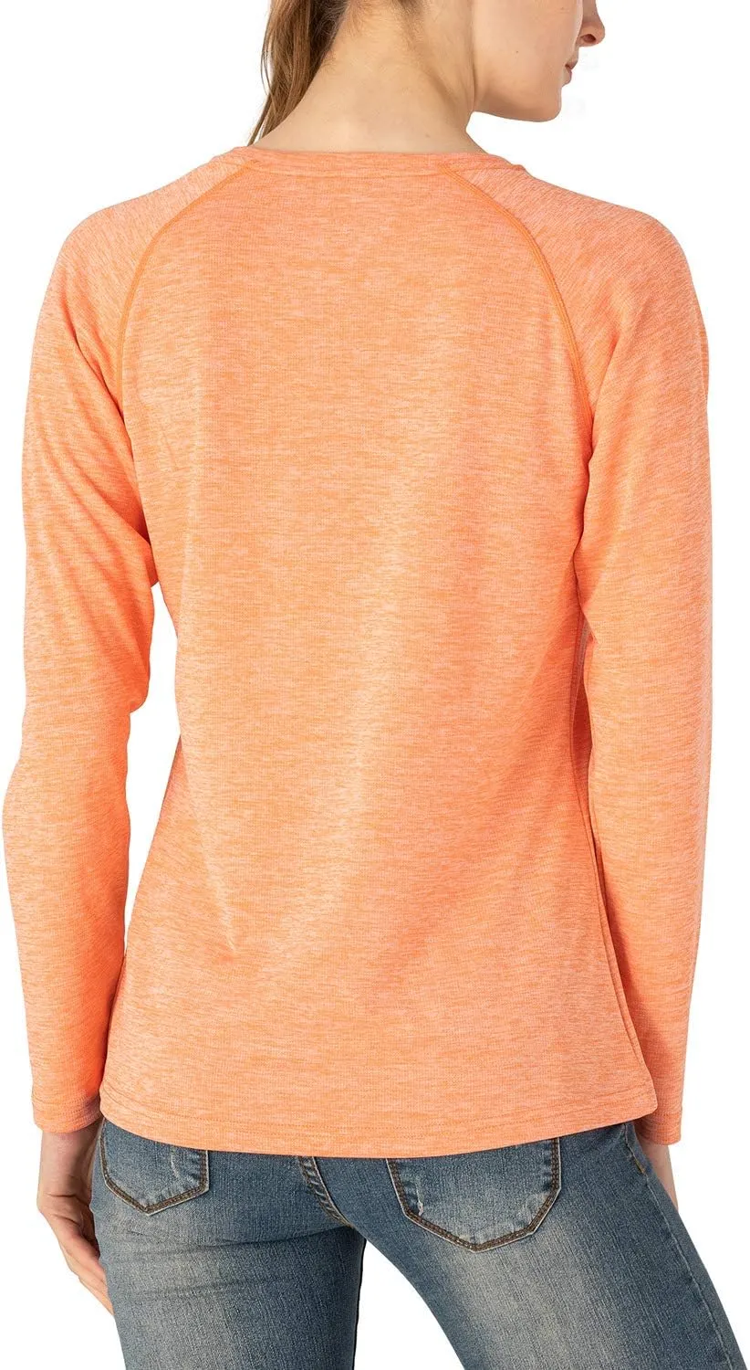 TBMPOY Women's UPF 50  Sun Protection Long Sleeve Shirts SPF Lightweight Hiking Running Fishing Outdoor Tops