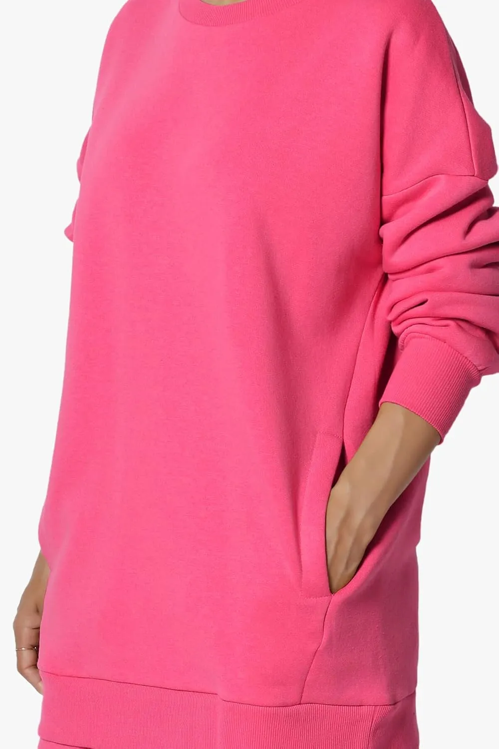 TheMogan Women's S~3X Lounge FleecePullover Sweatshirt Drawstring Jogger Sweat Pants SET