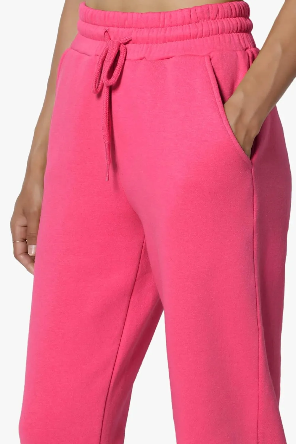 TheMogan Women's S~3X Lounge FleecePullover Sweatshirt Drawstring Jogger Sweat Pants SET