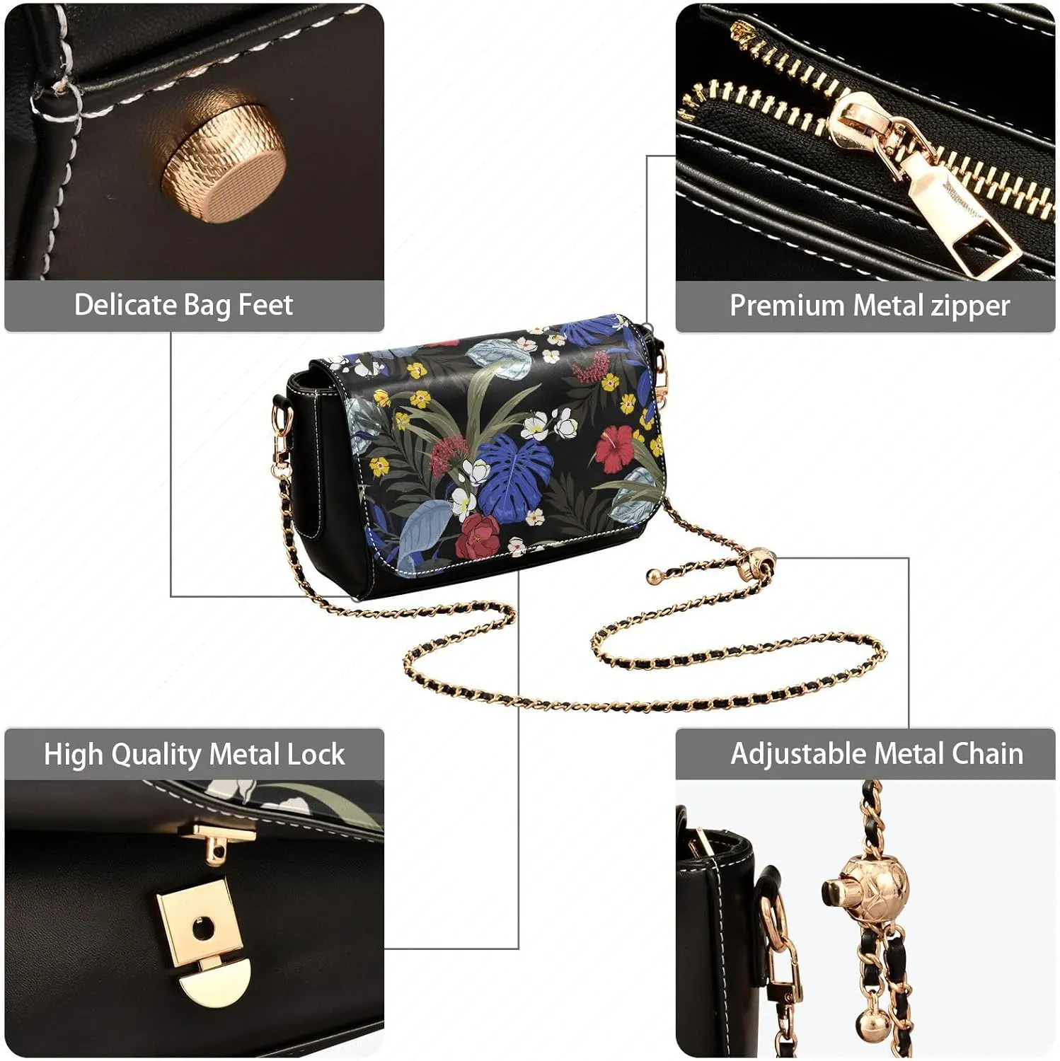 Tote Bag for Women PU Leather Shoulder Bags Fashion Hobo Handbags with Adjustable Chain Shoulder Strap