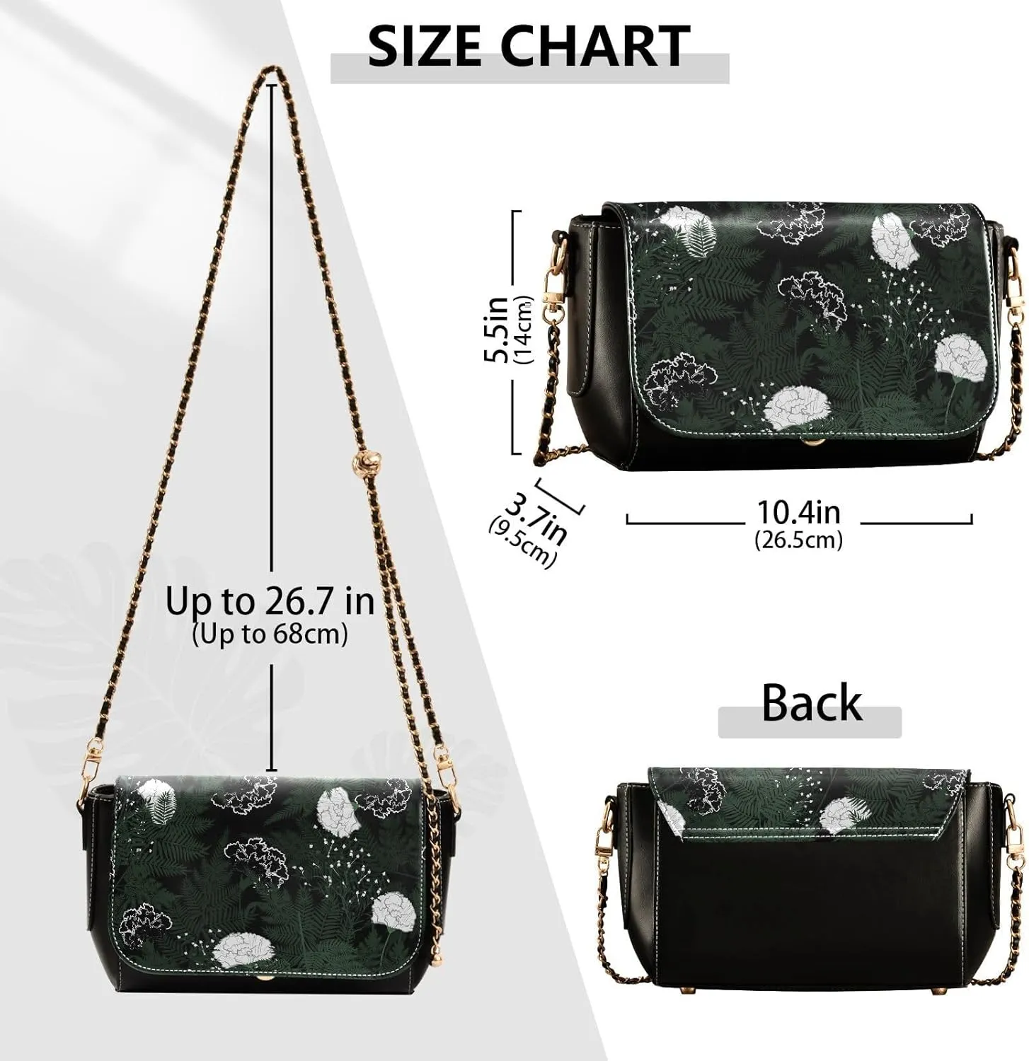 Tote Bag for Women PU Leather Shoulder Bags Fashion Hobo Handbags with Adjustable Chain Shoulder Strap