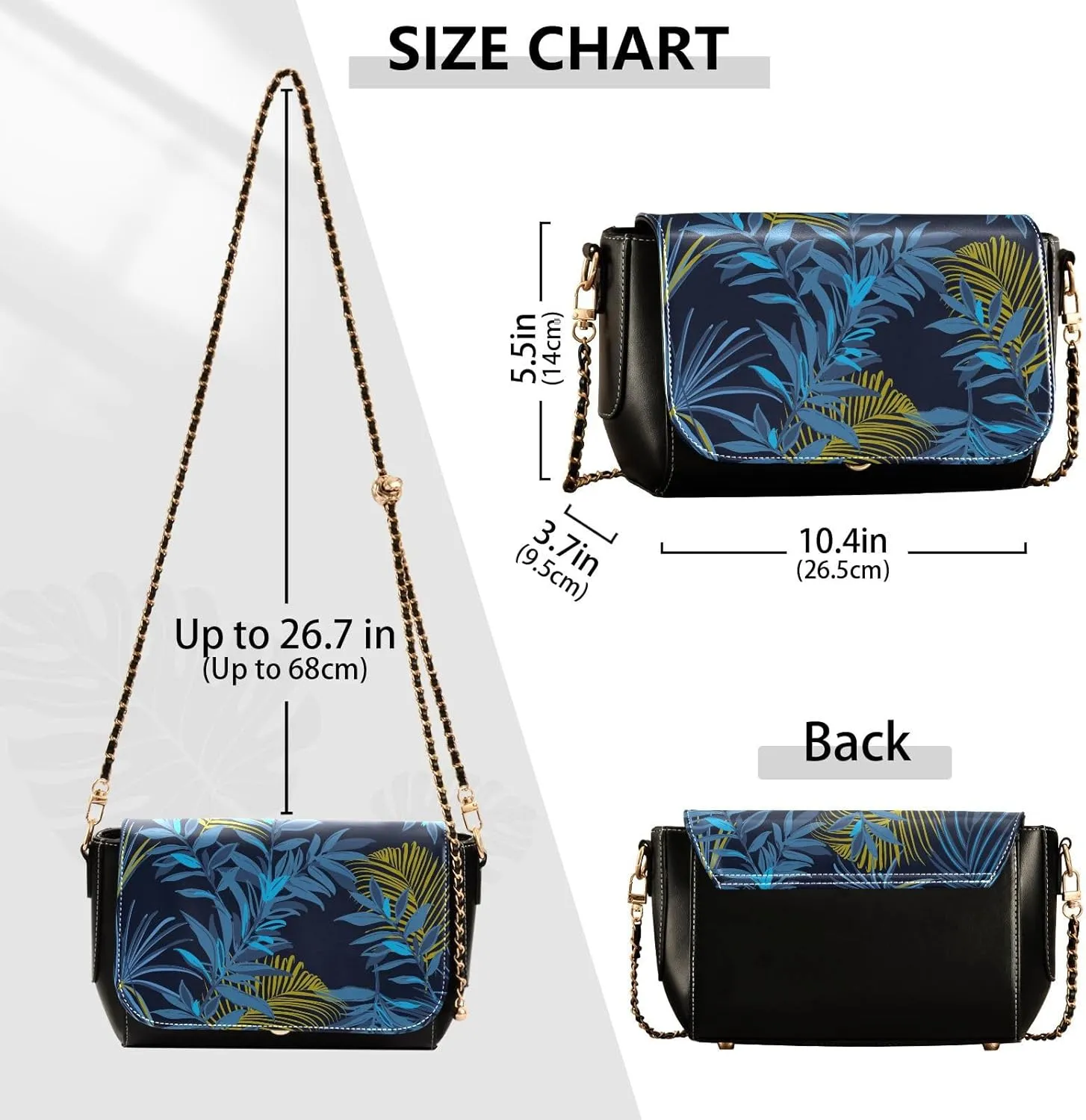 Tote Bag for Women PU Leather Shoulder Bags Fashion Hobo Handbags with Adjustable Chain Shoulder Strap