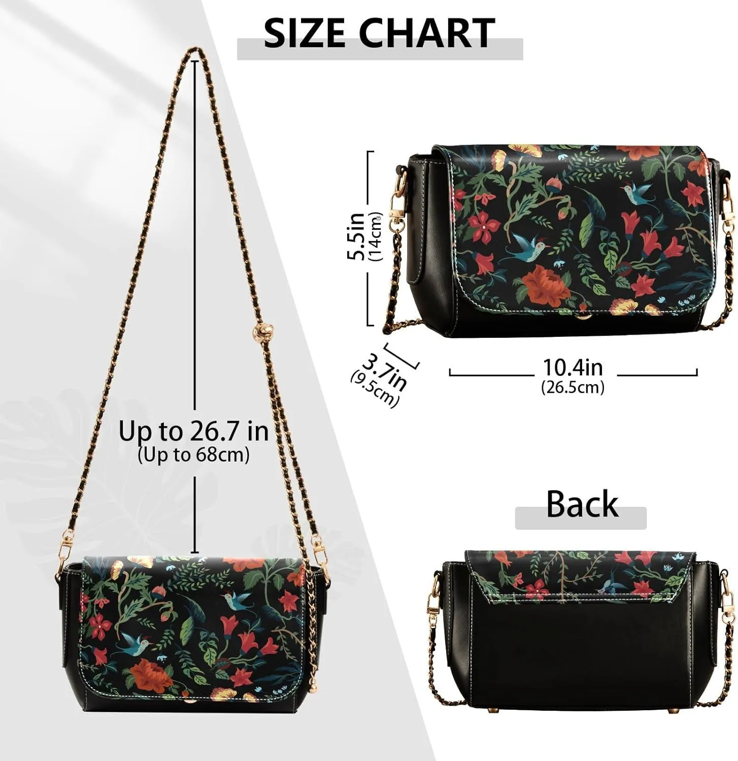 Tote Bag for Women PU Leather Shoulder Bags Fashion Hobo Handbags with Adjustable Chain Shoulder Strap