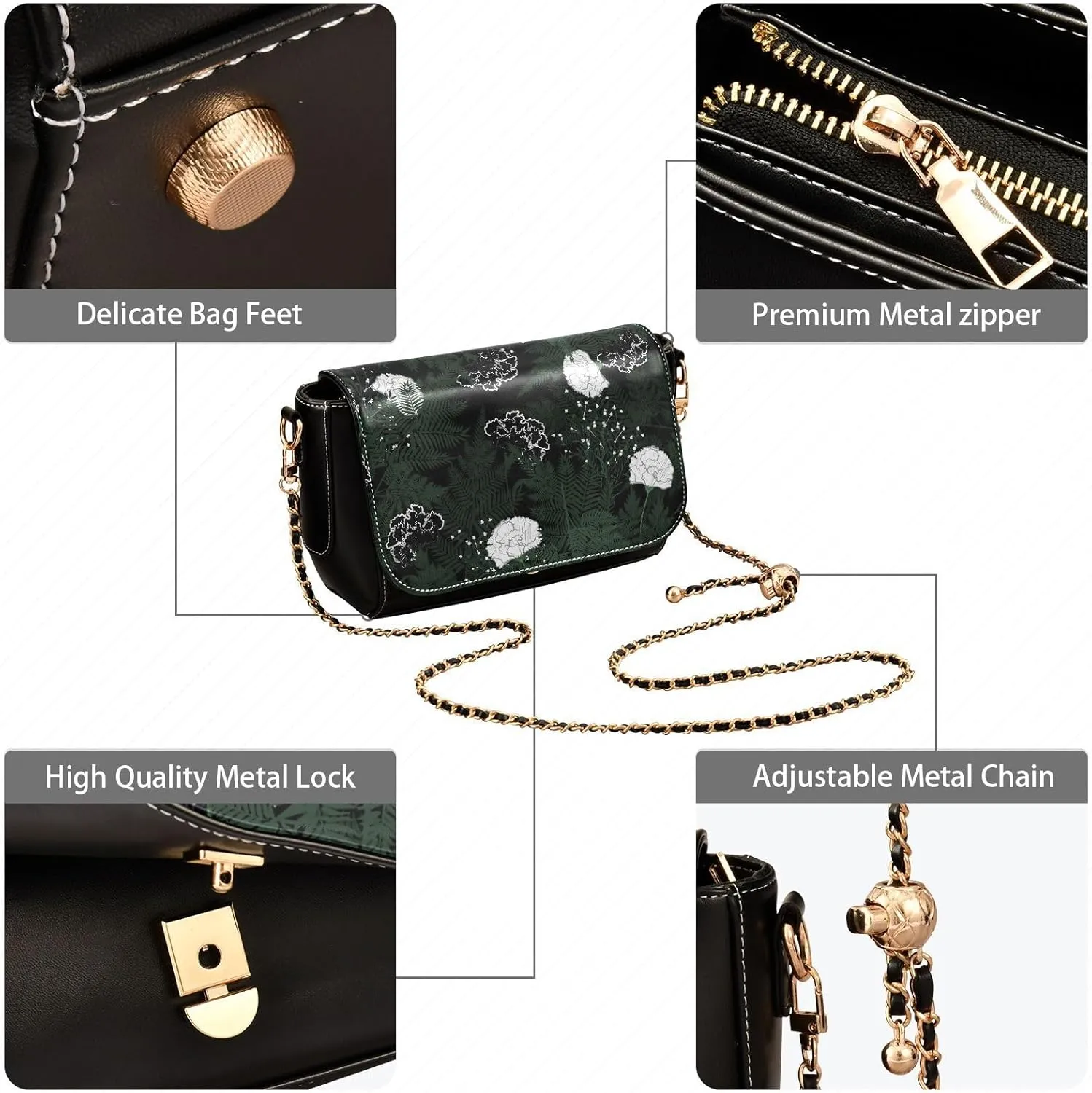 Tote Bag for Women PU Leather Shoulder Bags Fashion Hobo Handbags with Adjustable Chain Shoulder Strap