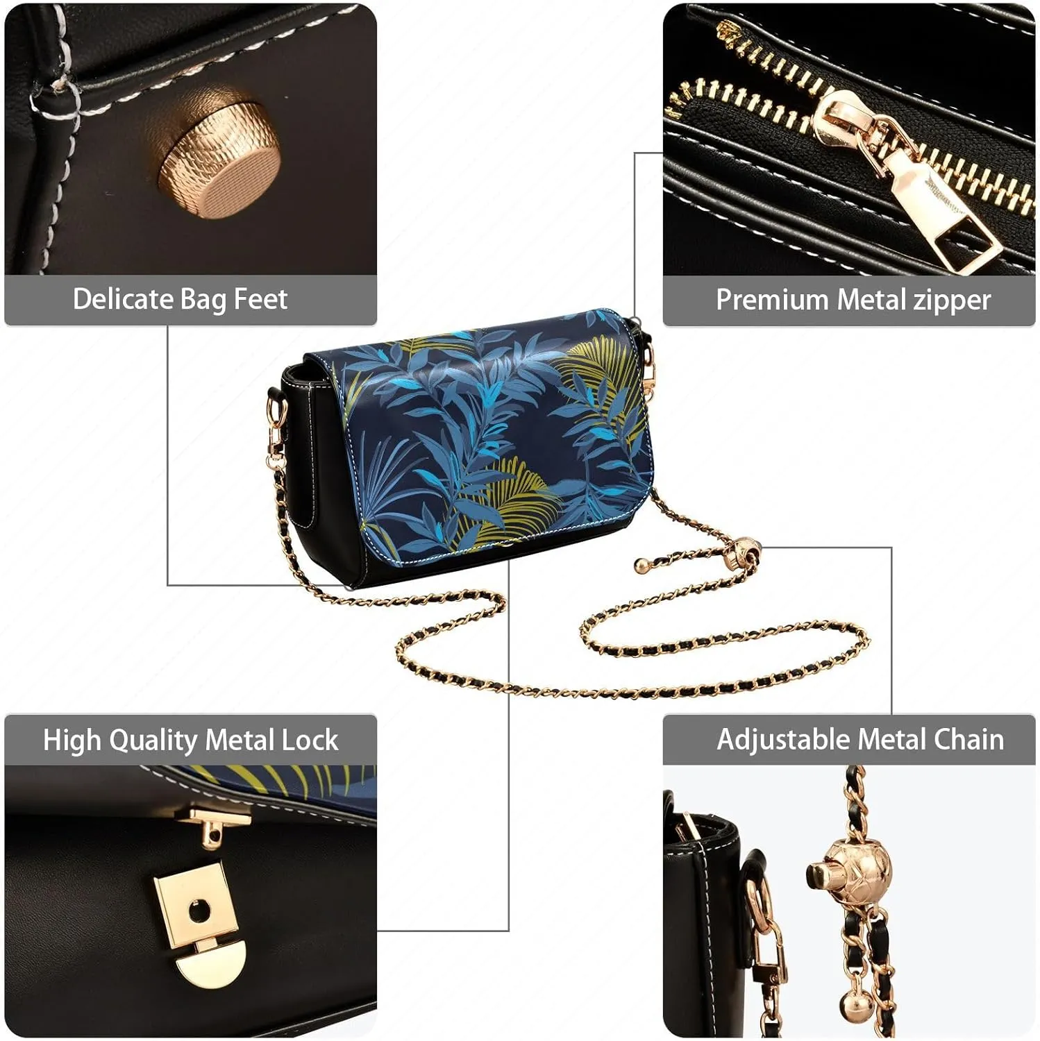 Tote Bag for Women PU Leather Shoulder Bags Fashion Hobo Handbags with Adjustable Chain Shoulder Strap