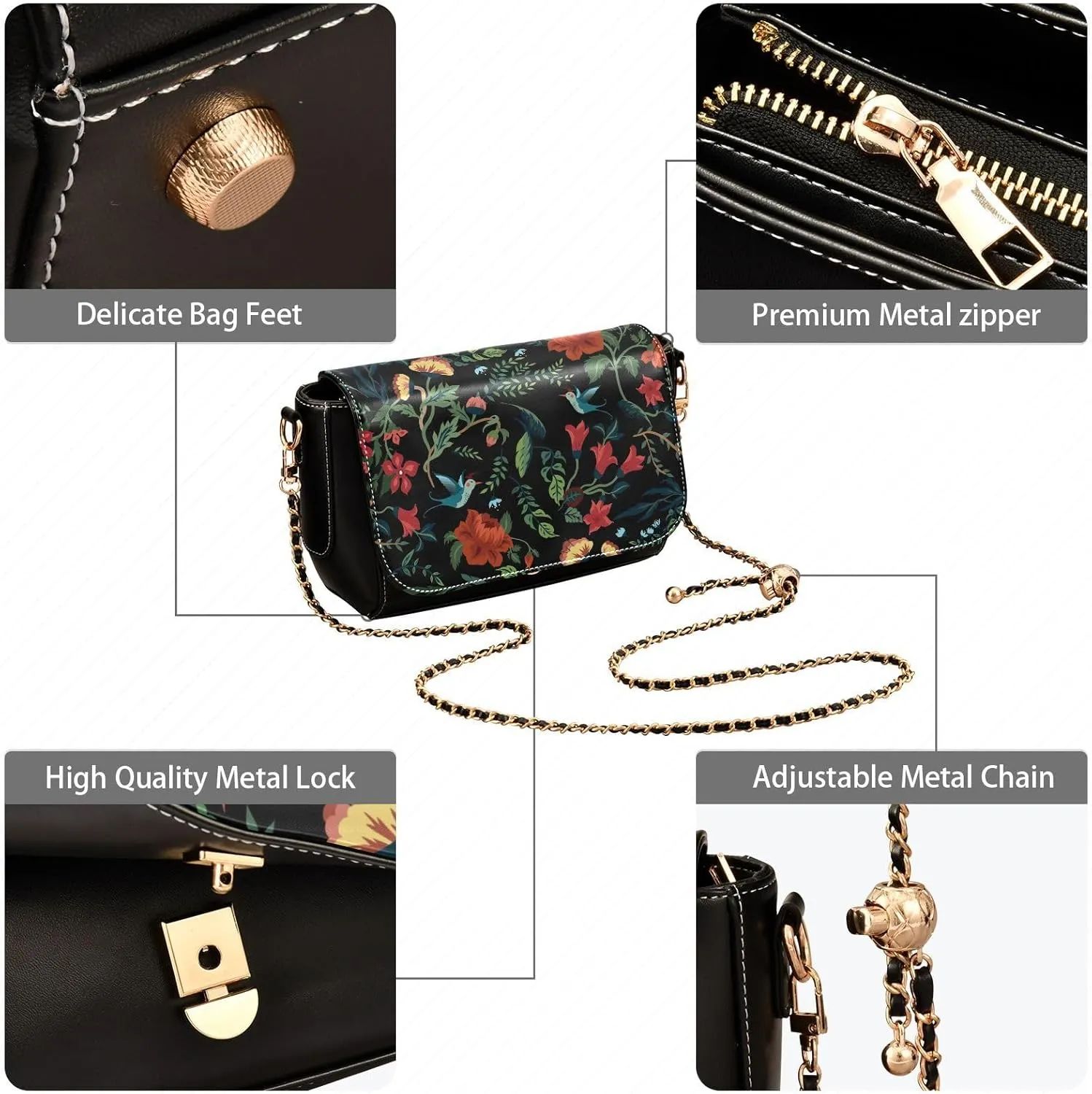 Tote Bag for Women PU Leather Shoulder Bags Fashion Hobo Handbags with Adjustable Chain Shoulder Strap
