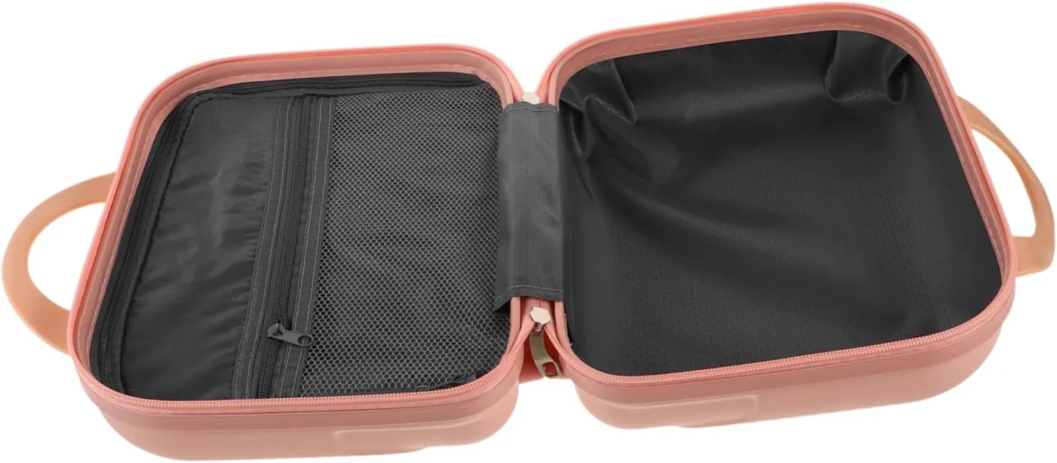 Travel Cosmetic Bag Girls' Makeup Suitcase Hard Shell Abs Material Compact Makeup Organizer for Business Leisure Trips