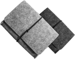 Travel Storage Bag Felt Insert 2pcs Phone Pouch Electronics Organizer Compact and Organized Light Grey