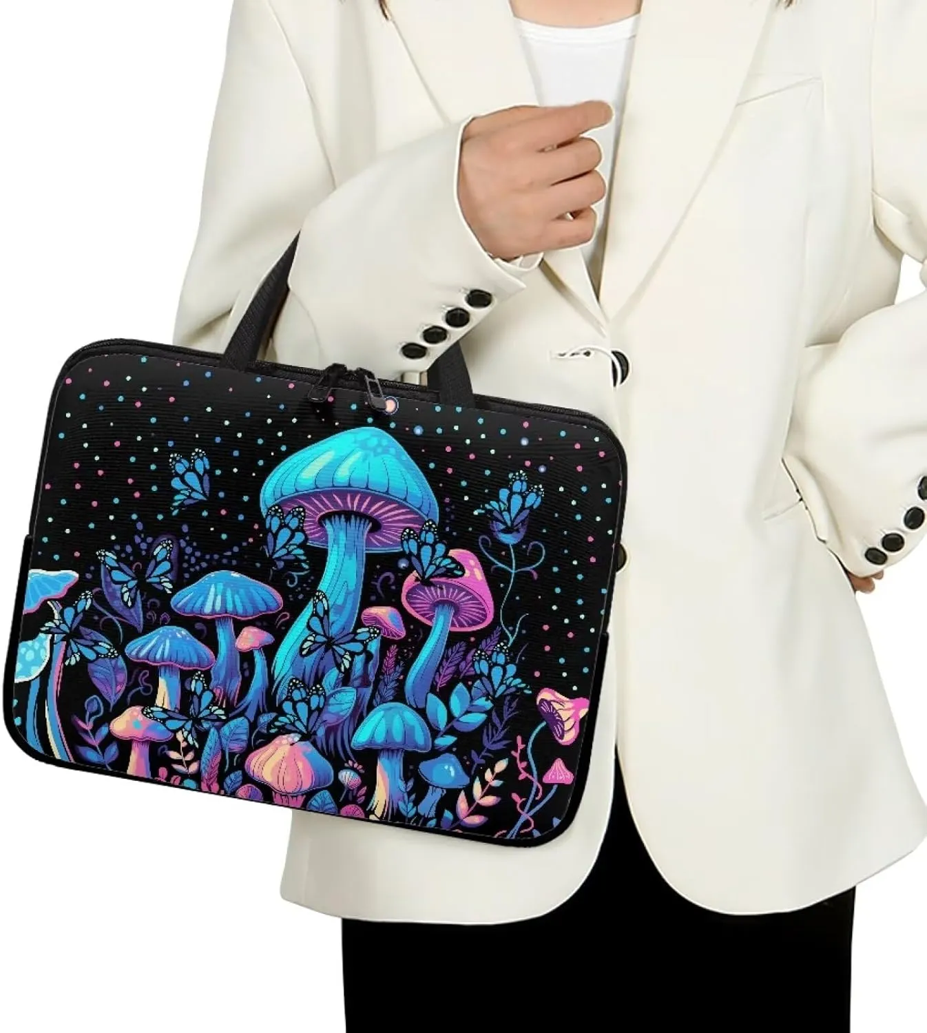 Uasibuni Stylish Laptop Bag Sleeve Carrying Case with Handle Laptop Sleeve Bag 17In Laptop Tote Bag Gift for Women Men