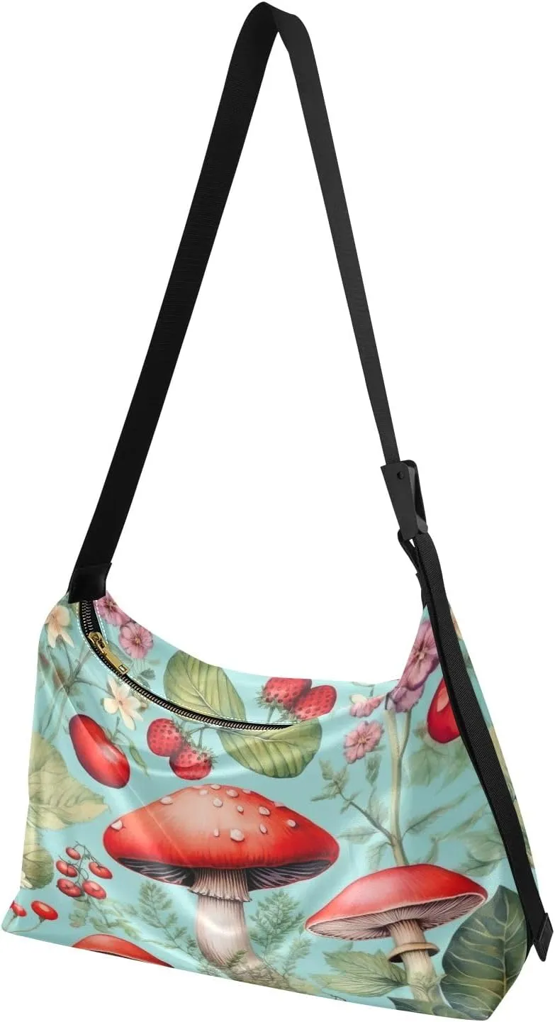 Valentine's Day Bear Leather Crossbody Shoulder Bag, Shoulder Bag with Zipper, Hobo Bags for Women