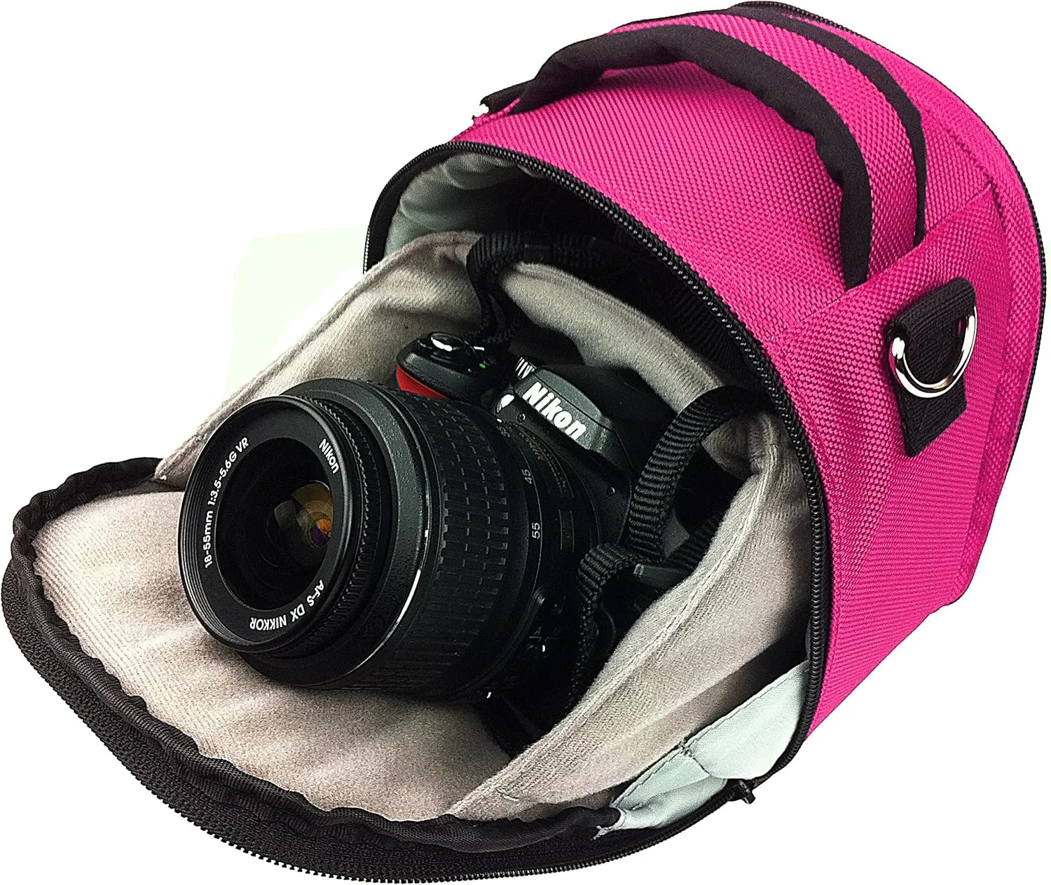 VanGoddy Laurel Magenta Carrying Case Bag for Nikon Z50 Z7 Z6, D DL Series, Compact, D-SLR, Mirrorless Cameras