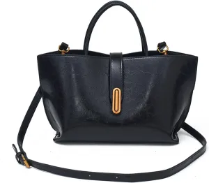 Vintage PU Tote Bag for Women - Large Capacity Handbag with Zipper Pocket, Stylish Top Handle Satchel for Daily Use