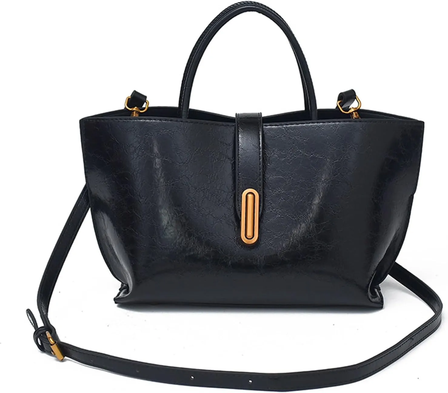 Vintage PU Tote Bag for Women - Large Capacity Handbag with Zipper Pocket, Stylish Top Handle Satchel for Daily Use