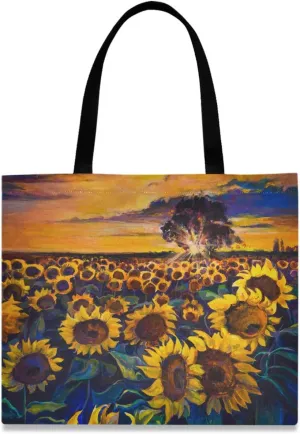 visesunny Stylish Women Canvas Shoulder Tote Bags Casual Bag Ladies Shopping Handbag for GYM Hiking Picnic Travel Beach
