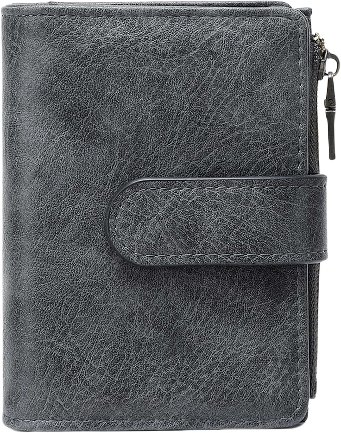 Wallet Women Small Leather RFID Blocking Credit Card Wallet Bifold Compact Ladies Purse with Zipper Coin Pocket