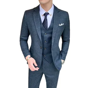 West Louis High End Business-Men British 3 Piece Suit