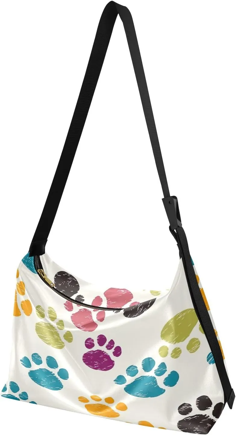 Whale Floating in a Blue Swirl Womens Handbags Leather Ladies Shoulder Bag, Large Crossbody Bag