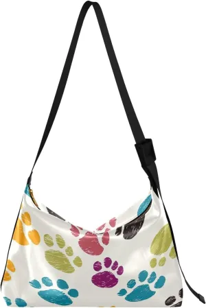 Whale Floating in a Blue Swirl Womens Handbags Leather Ladies Shoulder Bag, Large Crossbody Bag