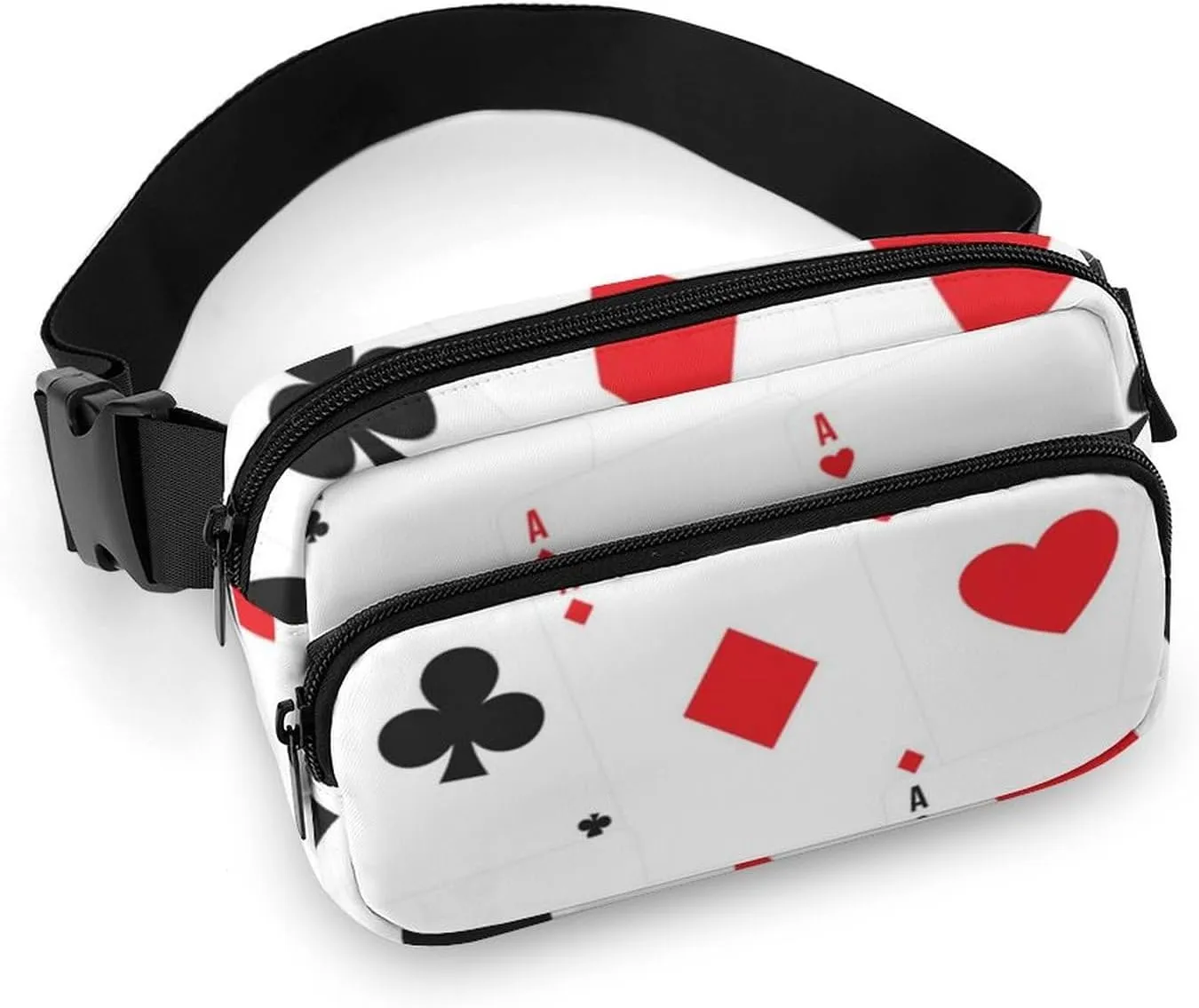 Women and Men Compact Crossbody Pouch Compatible with Playing Poker Cards - Sports Fanny Pack with Adjustable Waist Strap