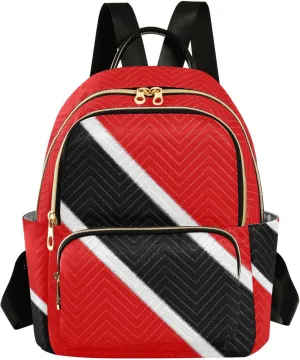 Women Fashion Backpack Flag Of Trinidad and Tobago Sturdy Daily Bag Compact Regular Bag Diaper Bag