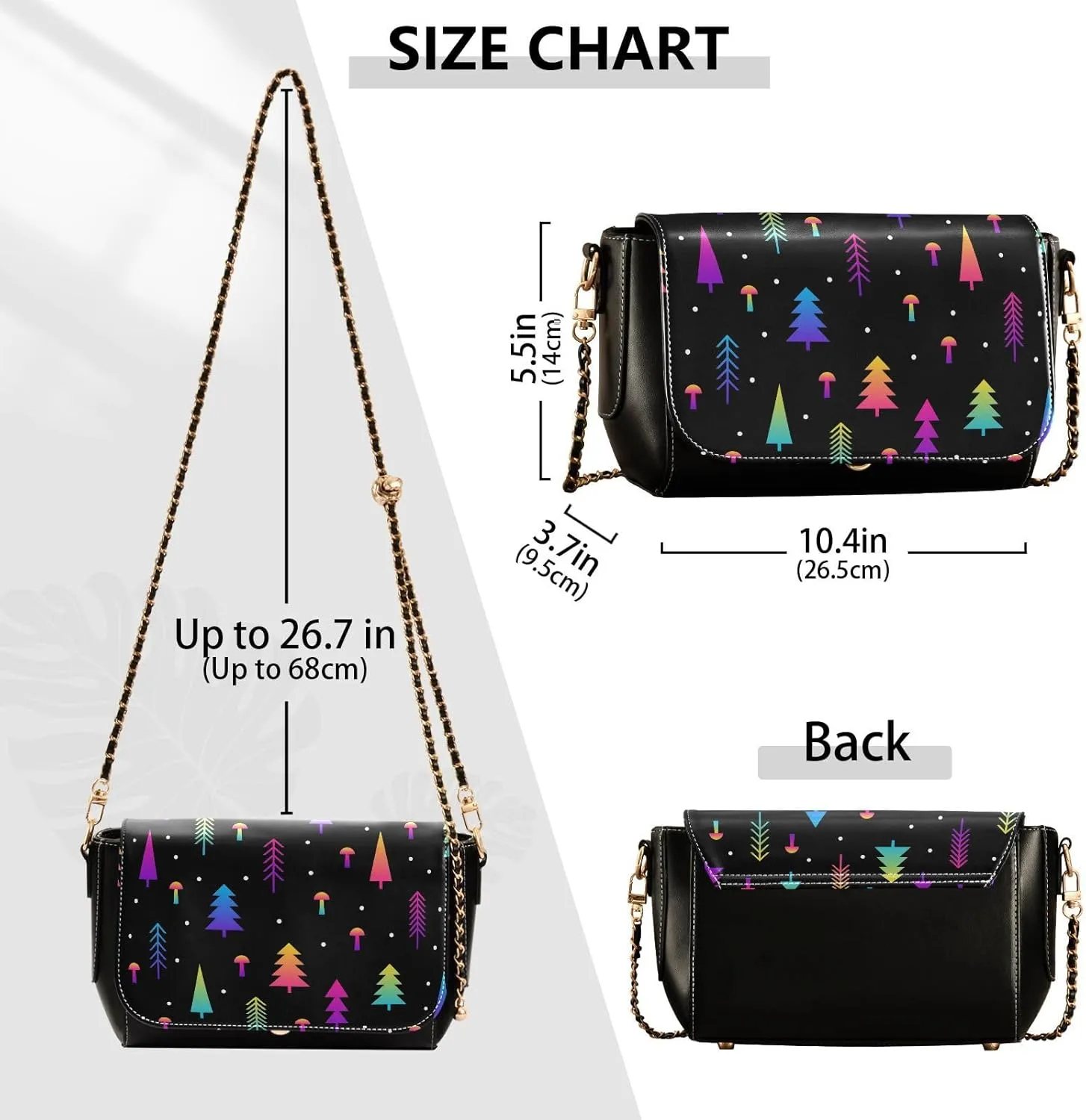 Women Tote Bag PU Leather Shoulder Crossbody Bag Fashion Hobo Handbags Adjustable Chain Shoulder Strap Men