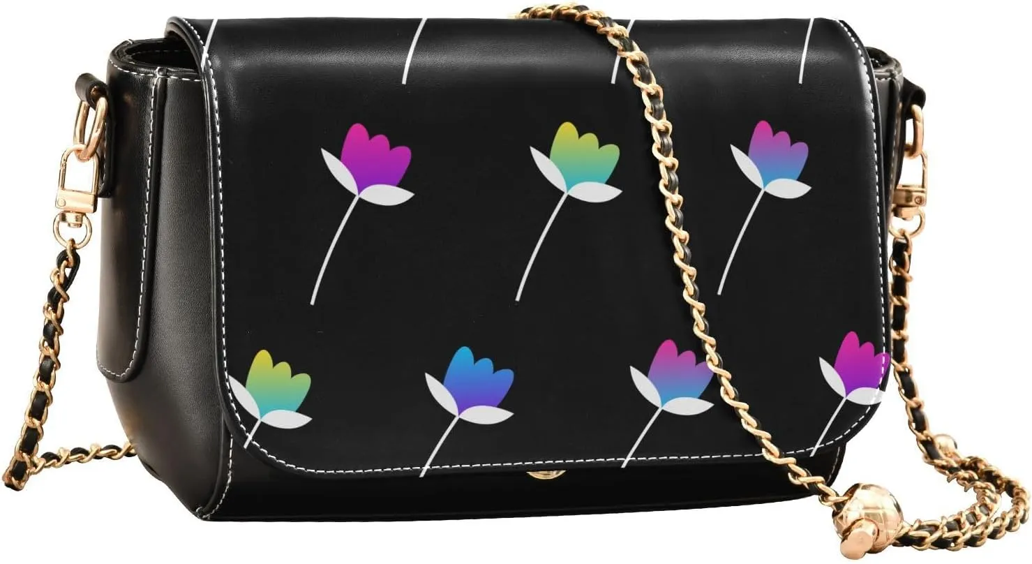 Women Tote Bag PU Leather Shoulder Crossbody Bags Fashion Hobo Handbags Adjustable Chain Shoulder Strap