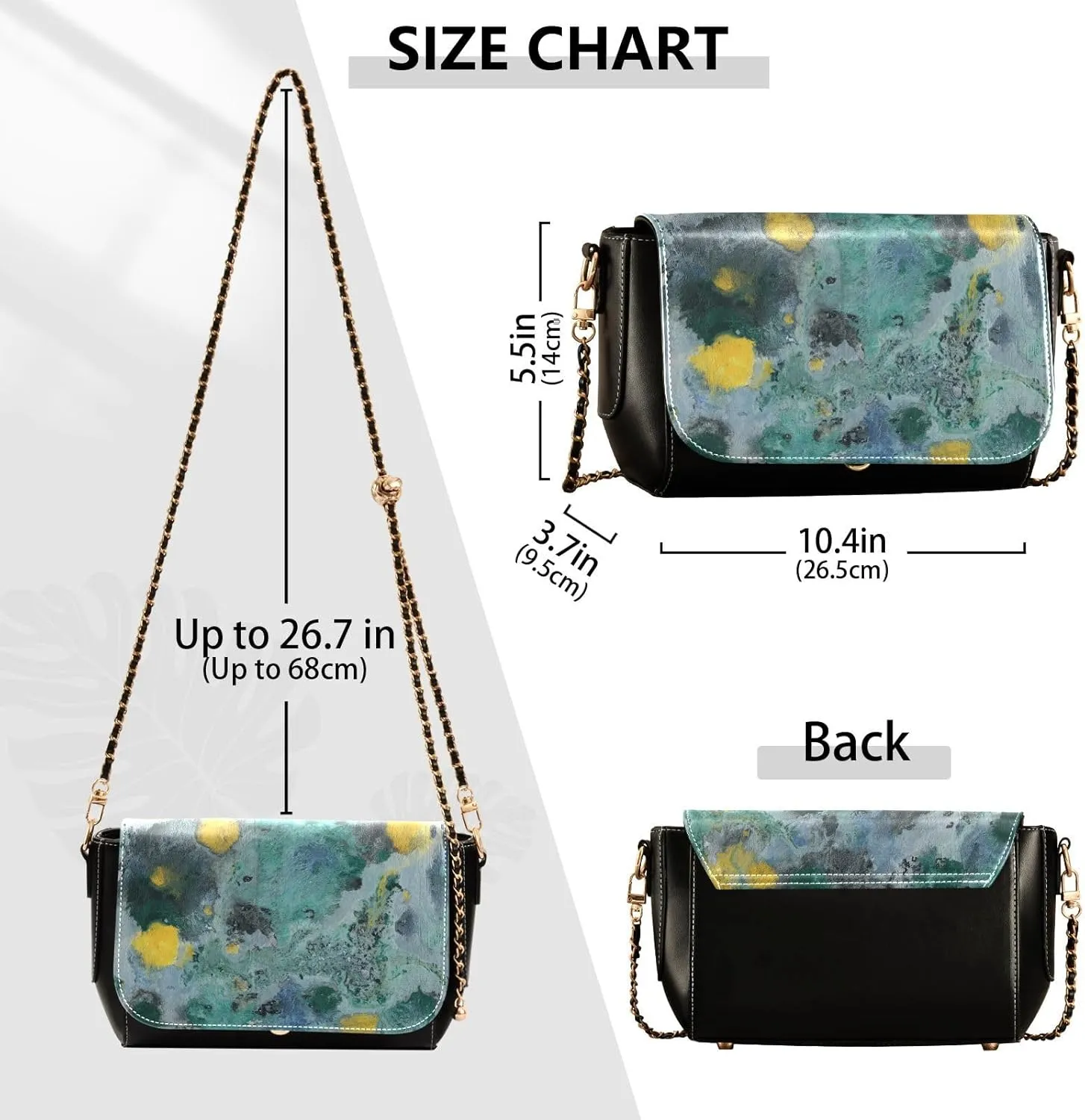 Women Tote Bag PU Leather Shoulder Crossbody Bags Fashion Hobo Handbags Adjustable Chain Shoulder Strap