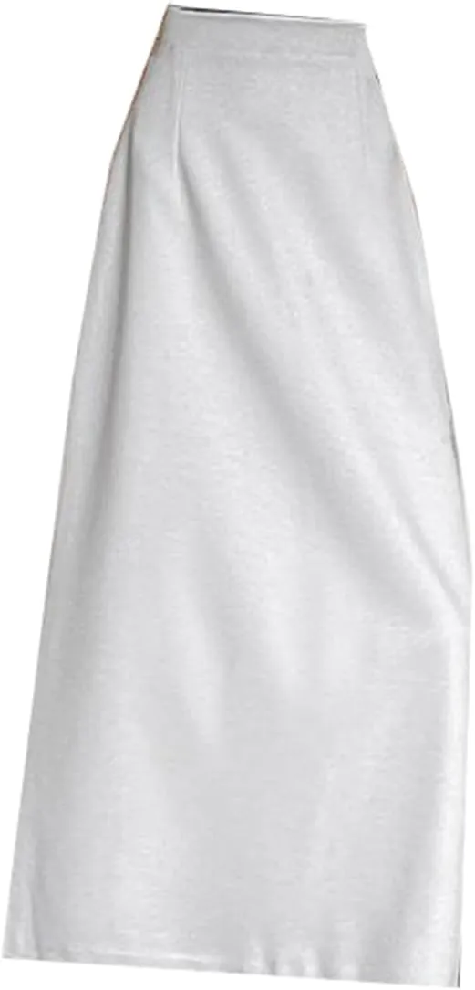 Women's Autumn and Winter Wool Pencil Skirt, High-Waisted, Split, Midi Skirt, Plus Size