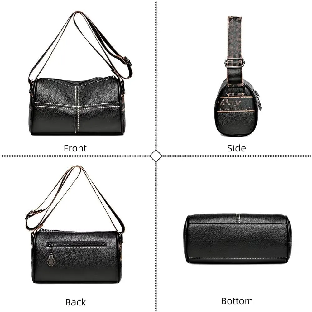 Womens Crossbody Bag with Adjustable Wide Strap Hobo Bag Stylish Shoulder Handbag Travel Tote Bag Vegan Leather Purse