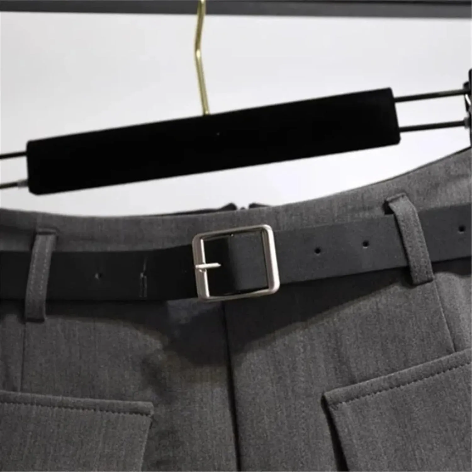 Women's High Waist Belted Pleated Midi Skirt with Pockets  A-Line Long Skirt for Women Casual Daily Wear