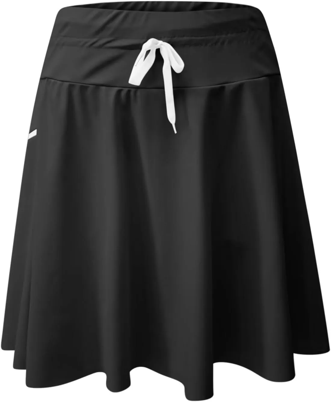 Women's High Waisted 15'' Swim Skirt Boxer Liner Quick Dry Bathing Suit Tankini Swimsuit Bottoms with Zipper Pocket