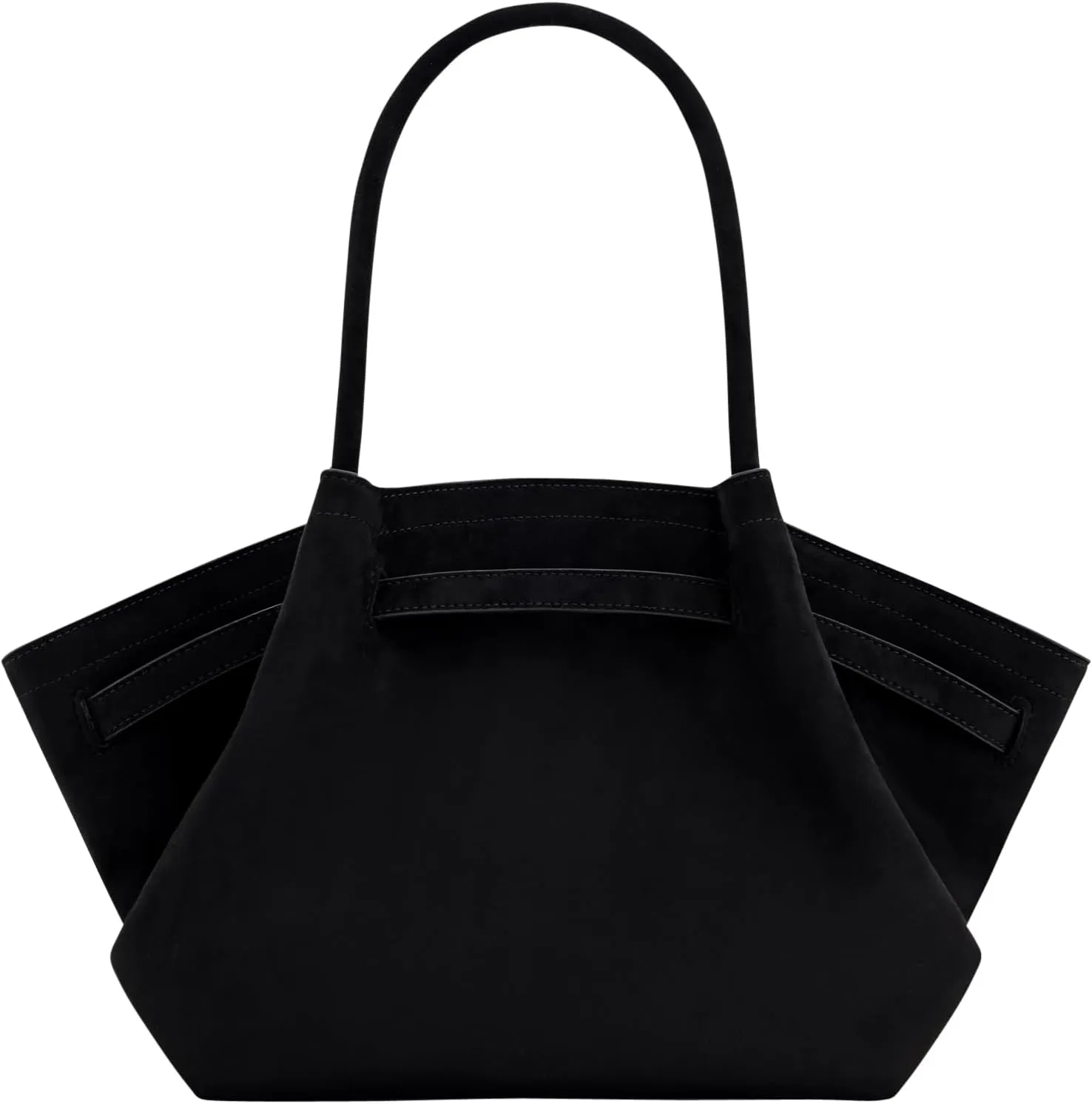 Women's Medium Faux Suede Tote Bag - Stylish Dark Handbag for Everyday Use