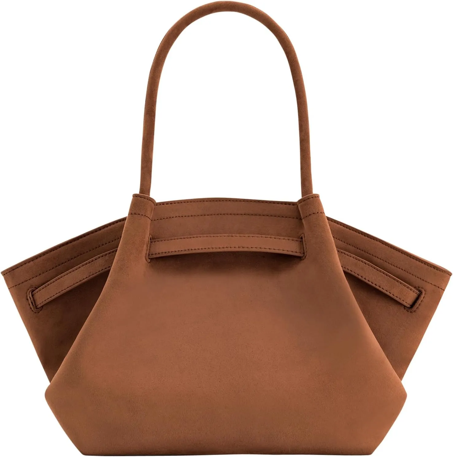 Women's Medium Faux Suede Tote Bag - Stylish Dark Handbag for Everyday Use