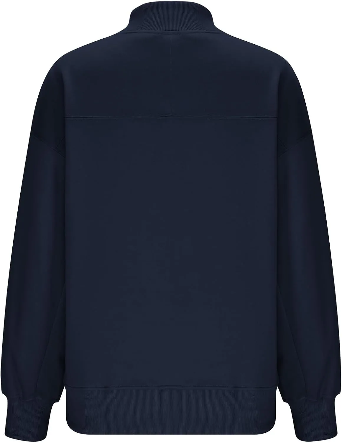 Womens Oversized Sweatshirt Solid Color Mock Neck Long Sleeve Loose Pullover Tops Fall Y2K Hoodies with Pockets
