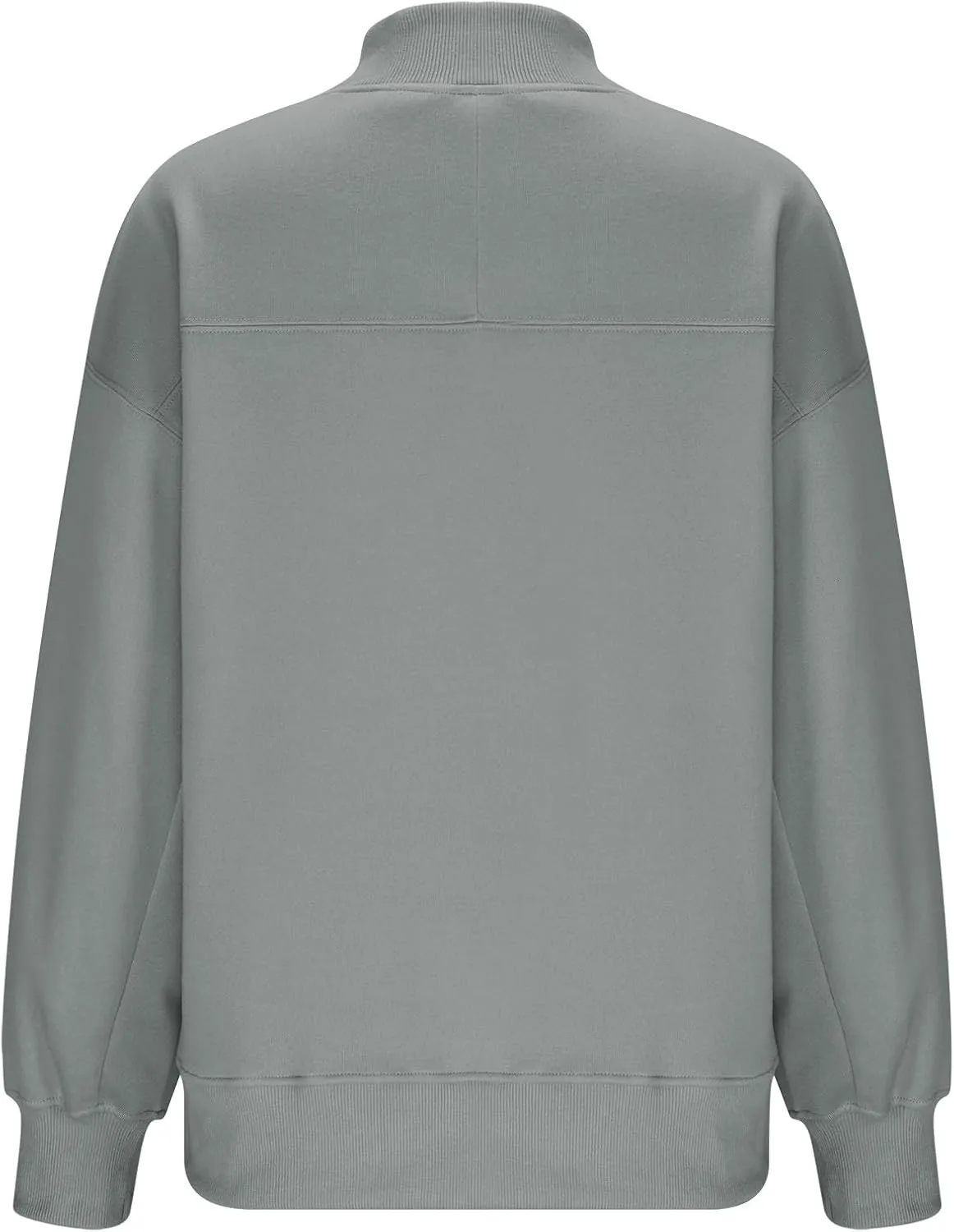 Womens Oversized Sweatshirt Solid Color Mock Neck Long Sleeve Loose Pullover Tops Fall Y2K Hoodies with Pockets