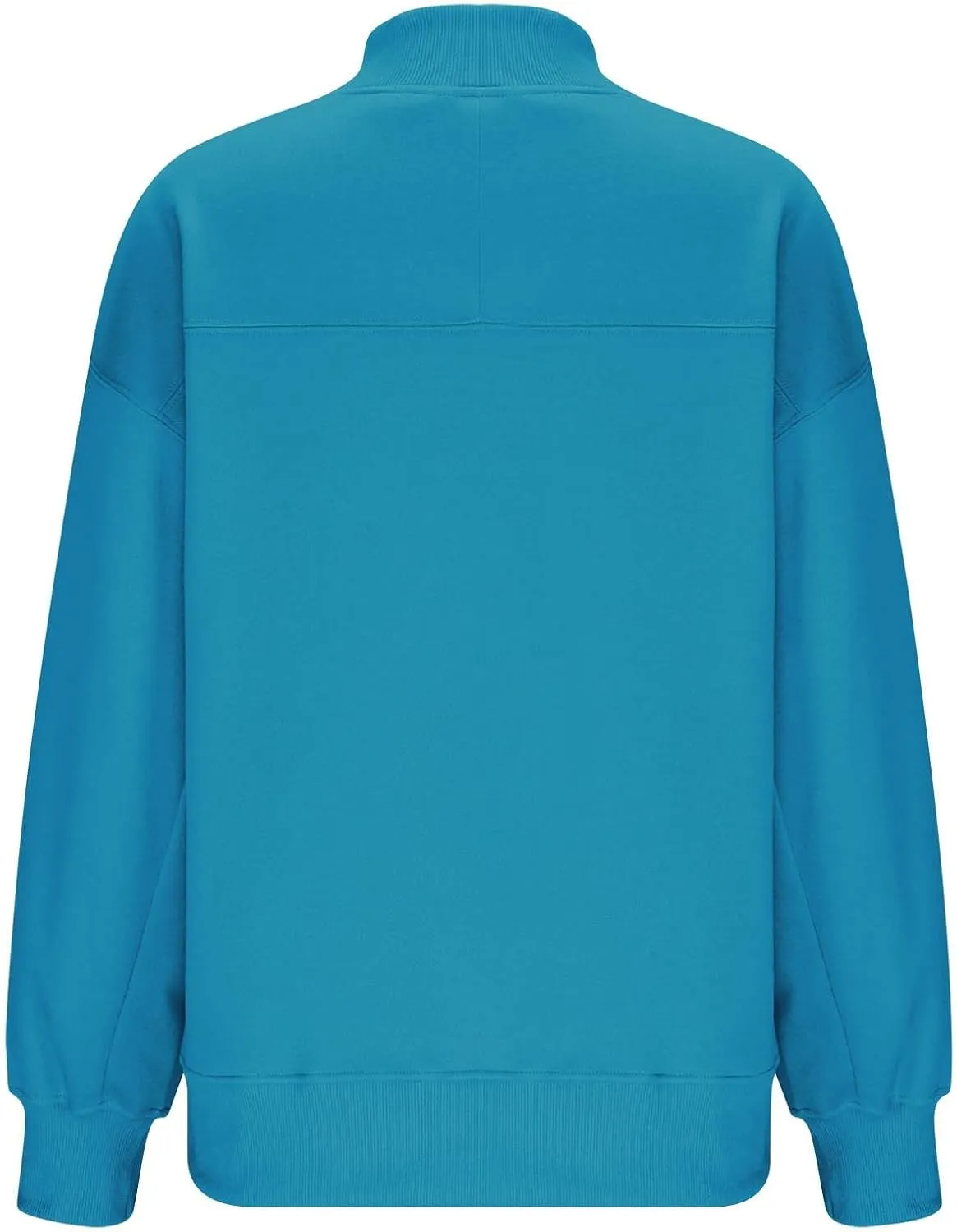 Womens Oversized Sweatshirt Solid Color Mock Neck Long Sleeve Loose Pullover Tops Fall Y2K Hoodies with Pockets