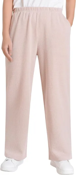 Women's Petite Length Lounge Pants Wide Leg with Pockets