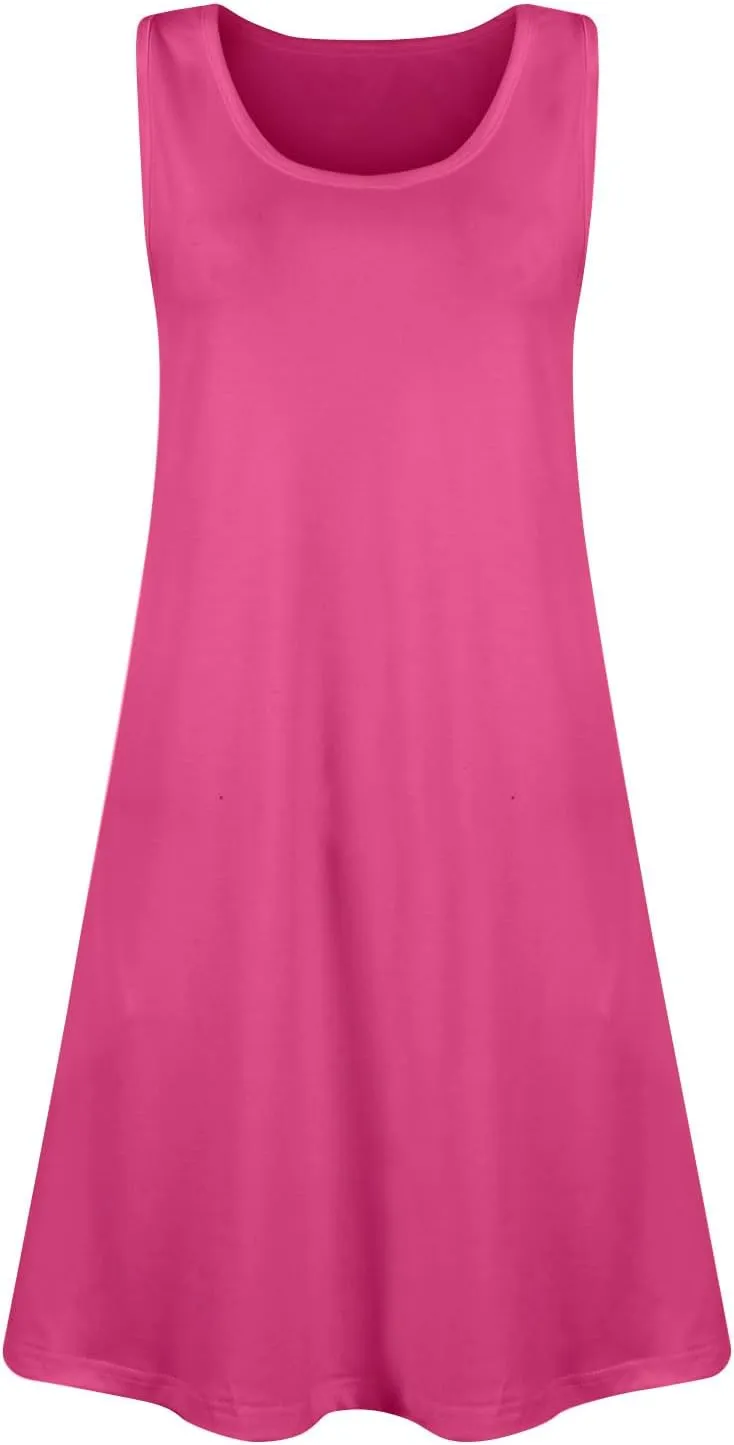 Women's Sleeveless Casual Summer Dress with Pockets Loose Fit A-Line Summer for Beach, Vacation, and Daily Wear