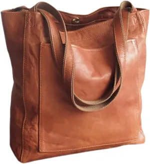 Women'S Vintage Soft Leather Tote Bag with Pocket Spacious and Stylish Handbag for Shoulder (Light Brown)