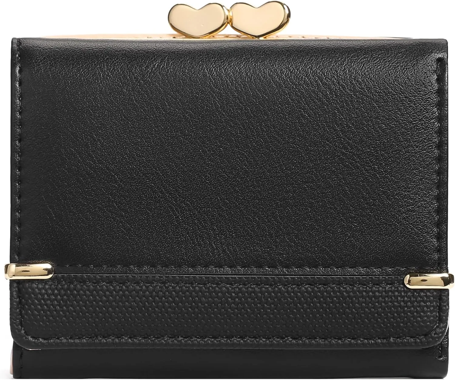 Womens Wallet Leather Small Compact Trifold RFID Blocking Credit Card Case Mini Ladies Purse with ID Window