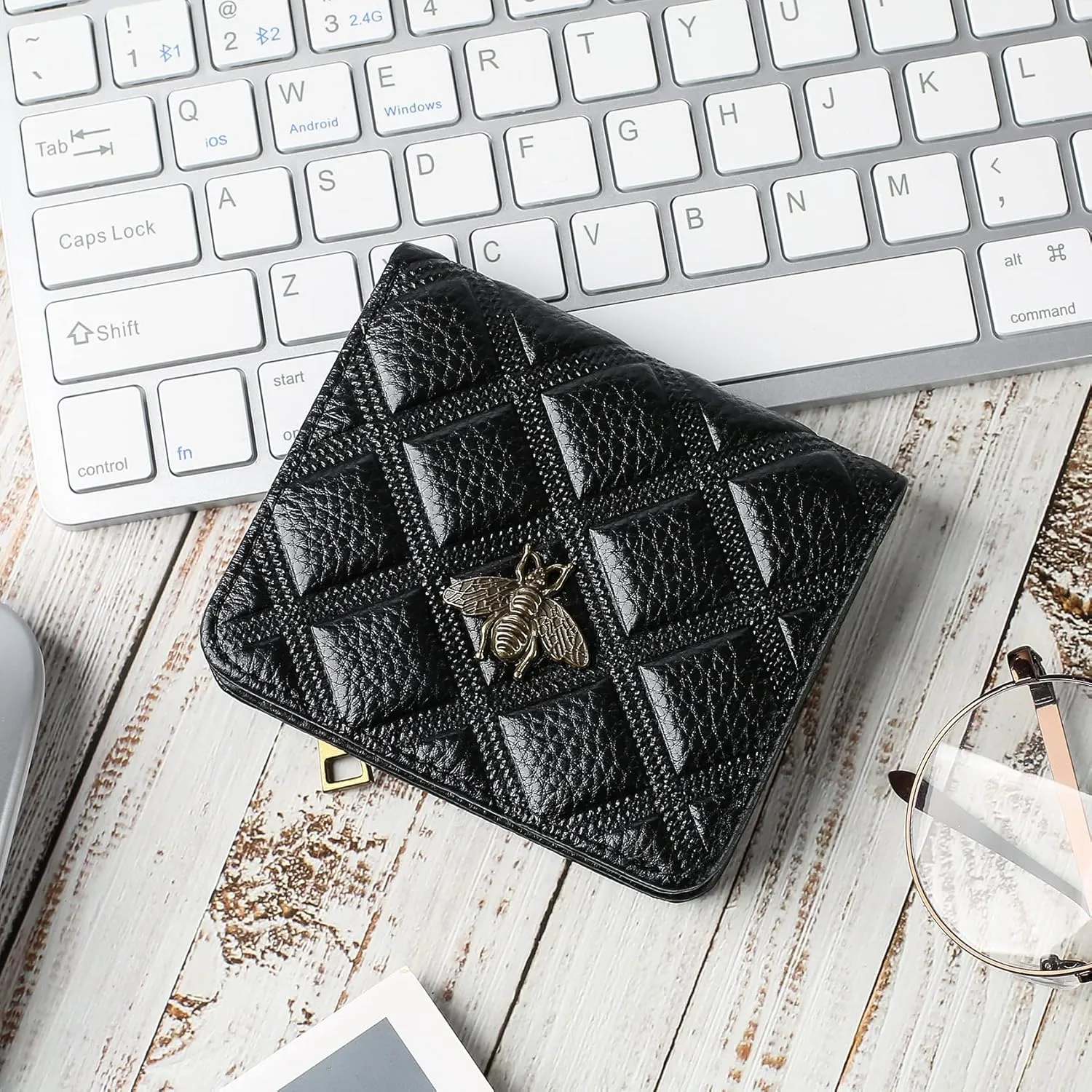 Womens Wallet RFID Blocking Small Compact Bifold Genuine Leather Pocket Wallet Mini Wallets for Women Ladies Purse