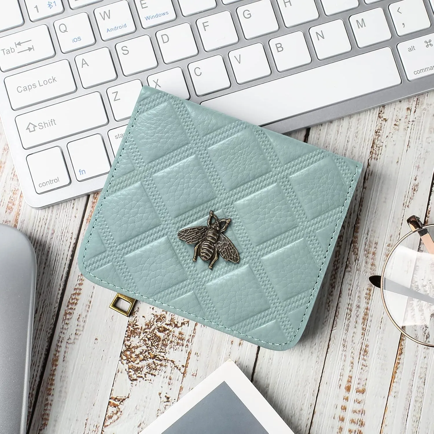 Womens Wallet RFID Blocking Small Compact Bifold Genuine Leather Pocket Wallet Mini Wallets for Women Ladies Purse